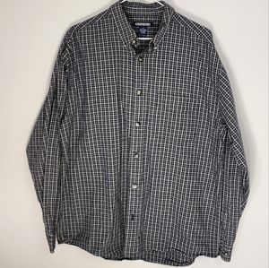 Men's long sleeve oversized button up, size M